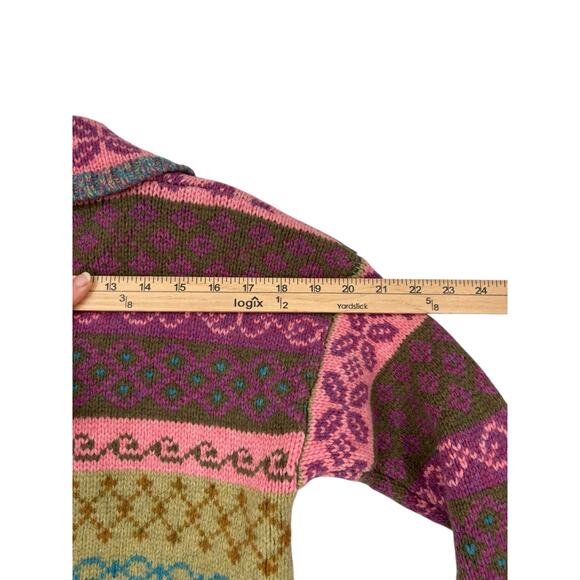 Sundance Fair Isle Cardigan Sweater Womens Small Cottagecore Prairie - Picture 5 of 9